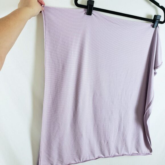 Lululemon Vinyasa Scarf Snap Button Convertible Wrap Mauve Pink Striped - Picture 2 of 12